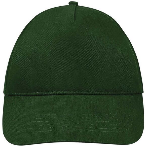 SOLS Unisex Sunny 5 Panel Baseball Cap / Bottle Green - Picture 4 of 5